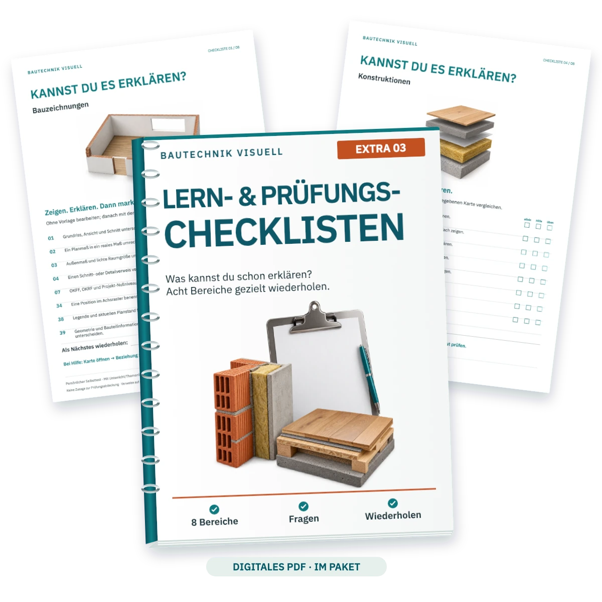 Lern- & Prüfungschecklisten der Bautechnik