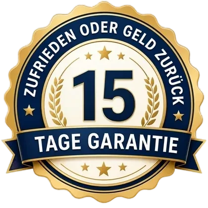 15 Tage Geld-zurück-Garantie